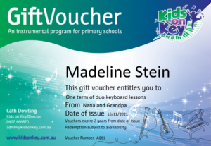 Purchase a kids on Key gift Voucher in our online store
